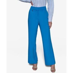 KARL LAGERFELD PARIS Womens Stretch Flared Pants French Blue Sizes 10 & 16 NWT